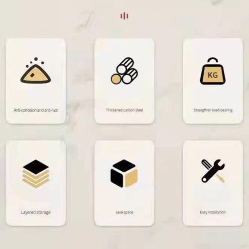 Multi-Layer Pot and Pan Rack for Efficient Kitchen Storage, Organized Storage