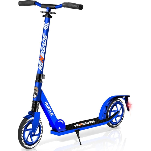 Image 1 de 5.. Trottinettes Renegade de Hurtle pour adolescents adultes – Trottinette à 2 roues pour enfants avec guidon en T réglable – Trottinettes pliantes