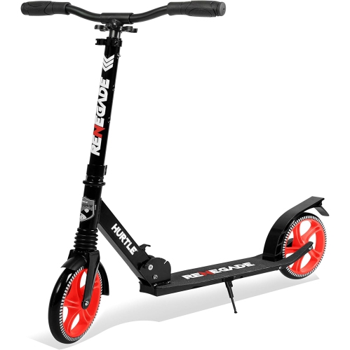 Image 1 de 5.. Trottinettes Renegade de Hurtle pour adolescents adultes - Trottinette à 2 roues pour enfants avec guidon en T réglable - Plateforme antidérapante en