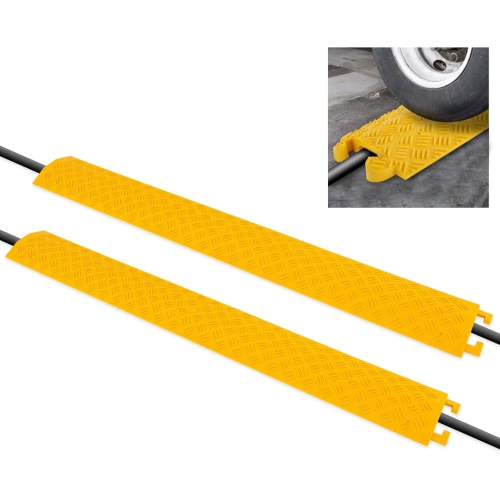 Pyle Durable Cable Ramp Protective Cover - 2,000 lbs Max Heavy Duty Drop Over Hose & Cable Track Protector, Safe in High Walking Traffic Areas