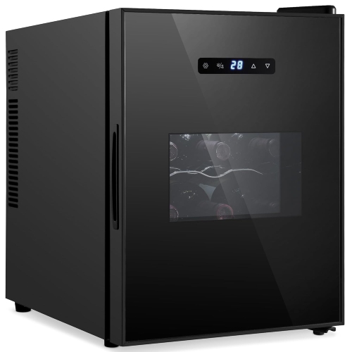 NutriChef PKCWC128 Chilling Refrigerator Cellar-Single-Zone Wine Cooler/Chiller, Digital Touch Button Control with Air Tight Seal, Contains Placement