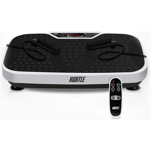 SUPER DEAL Pro Vibration Plate Exercise Machine - Whole Body Workout Fitness Platform Fit Massage Trainer W Loop Bands Bluetooth Remote 99 Levels