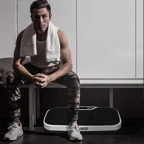 Hurtle Fitness Vibration Platform Machine - Home Gym Whole Body Shaker Exercise Machine Workout Trainer Fast Weight Loss w/Resistance Bands Easy