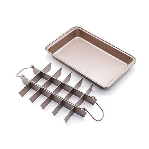 Non-Stick Brownie Pan with Dividers for Perfectly Sized Brownies