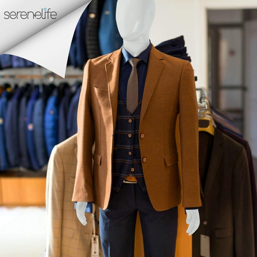 SereneLife 73'' Male Mannequin, Full Body Dress Form with Adjustable Posture, 360° Rotating Head, Flexible Hands & Legs for Easy Positioning, Durable