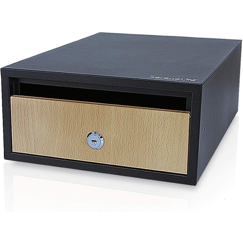 SERENELIFE  Horizontal Mount Wall Locking Mailbox - Outdoor Modern Universal Mounted Mailbox - Galvanized 13.7X 9.8X 4.7 Large Capacity Home/office