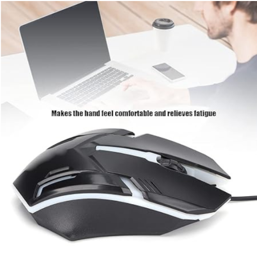 Wired Gaming Mouse: Designed for Comfort and Performance with Durable Construction and Responsive Buttons