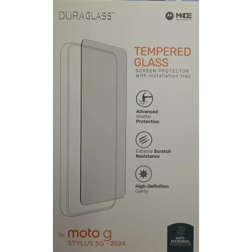 DuraGlass Tempered Glass Screen Protector for Motorola Moto g STYLUS 5G - Maximum Scratch-Resistant Protection, ClearPrint Anti-Fingerprint Technology