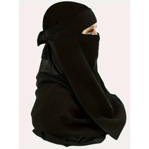 Chiffon Scarf with Lace-Up Mask: 2-in-1 Fashion Accessory, with Integrated Lace-Up Face Mask