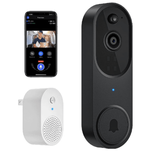 LDAS A2 Video 1080P Doorbell Camera Wireless with Chime, Cloud Storage, Night Vision, 2.4Ghz WiFi, Live Image, 2-Way Audio, Indoor Surveillance,