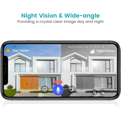 LDAS A2 Video 1080P Doorbell Camera Wireless with Chime, Cloud Storage, Night Vision, 2.4Ghz WiFi, Live Image, 2-Way Audio, Indoor Surveillance,