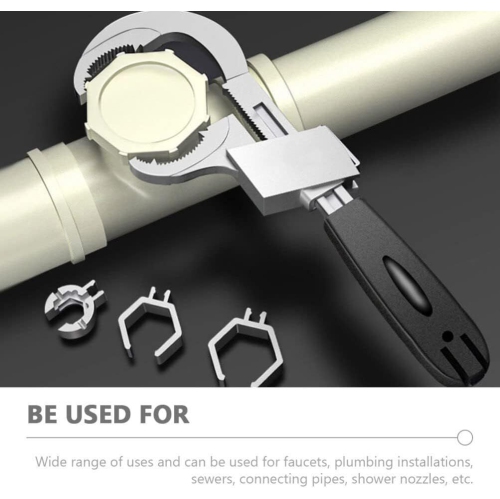 Universal Adjustable Double Ended Wrench, Multifunctional Faucet Wrench for Sink, Pipe Wrenches Set for Plumbing Repair Installation Hand Tools
