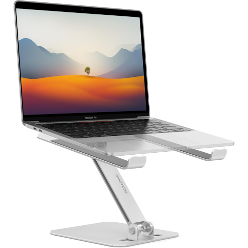 OMOTON  Laptop Stand for Desk, Ergonomic Adjustable Computer Stand Aluminum Portable Desktop Laptop Riser Holder for Macbook Air Pro, Dell, HP And