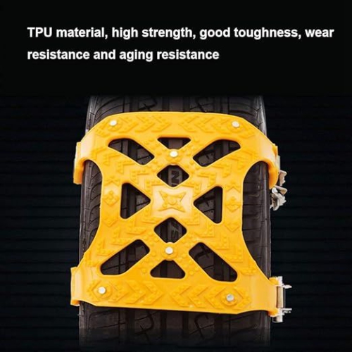 Snow Chains, 1pcs Universal Car Snow Tire Anti-skid Chains Beef Tendon Mud Wheel Safety Chain Vehicle Truck