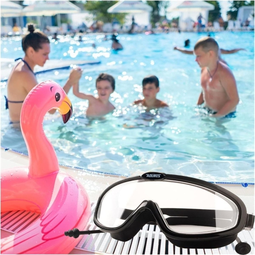 Safety Goggles - Anti-Fog, Anti-Scratch Eye Protection Swimming Goggles for Men & Women - BLACK