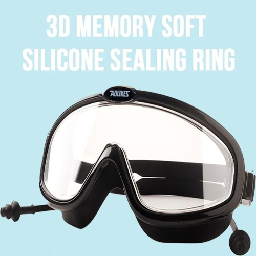 Safety Goggles - Anti-Fog, Anti-Scratch Eye Protection Swimming Goggles for Men & Women - BLACK