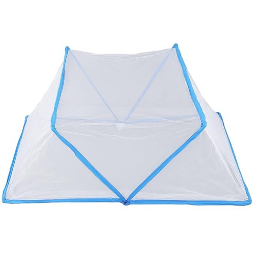 Blue Bottomless Folding Mosquito Net: Lightweight and Portable for Travel or Home Use