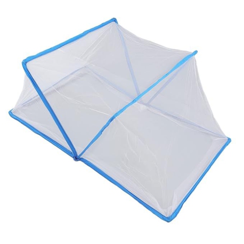 Blue Bottomless Folding Mosquito Net: Lightweight and Portable for Travel or Home Use