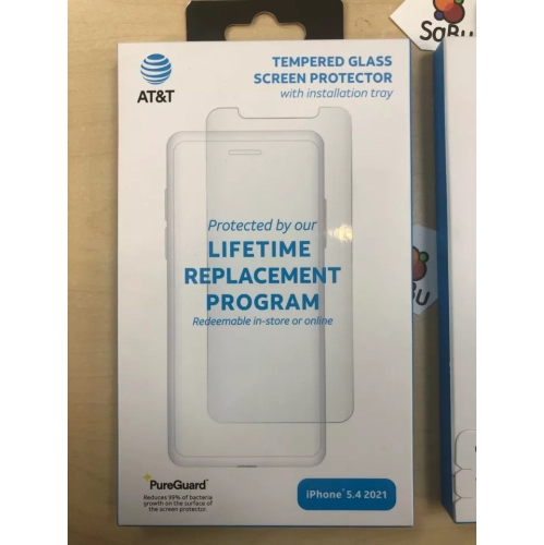 AT&T Tempered Glass Antimicrobial Screen Protector - iPhone 13 mini