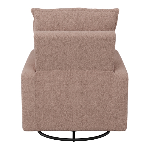 CorLiving Upholstered Pink Boucle Glider Recliner Chair, Modern Recliner Chair for Living Room, Bedroom