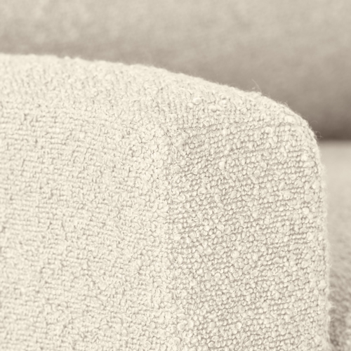 CorLiving Upholstered White Boucle Glider Recliner Chair, Modern Recliner Chair for Living Room, Bedroom