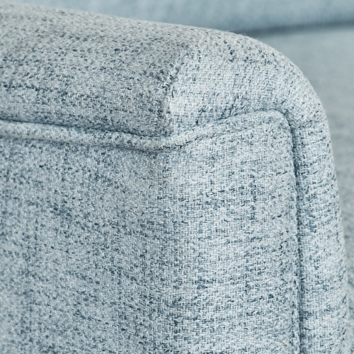 Fauteuil inclinable manuel et pivotant en tissu de Corliving, fauteuil inclinable moderne pour salon, chambre à coucher, bleu pâle