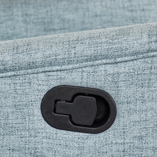 Fauteuil inclinable manuel et pivotant en tissu de Corliving, fauteuil inclinable moderne pour salon, chambre à coucher, bleu pâle