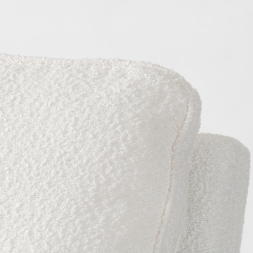 Corliving Upholstered Fabric Swivel Manual Recliner Chair, Modern Recliner Chair for Living Room, Bedroom, White Boucle