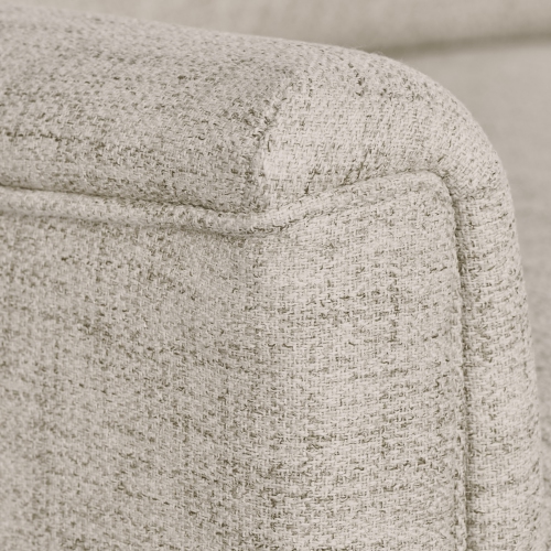 Corliving Upholstered Fabric Swivel Manual Recliner Chair, Modern Recliner Chair for Living Room, Bedroom, Beige