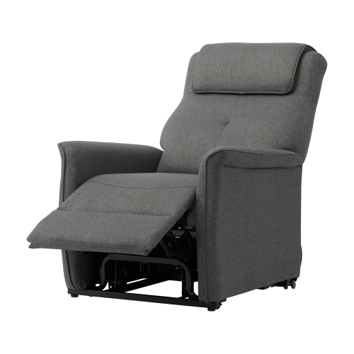 Corliving Upholstered Power Lift Recliner for Elderly, with Remote, Side Pockets for Living Room, Bedroom, Grey