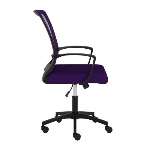 CorLiving Cooper Purple Mesh Back Ergonomic Height Adjustable Task Chair - for Home Office, Tilting, Padded Seat