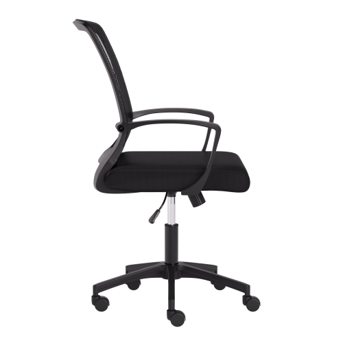 CorLiving Cooper Black Mesh Back Ergonomic Height Adjustable Task Chair - for Home Office, Tilting, Padded Seat