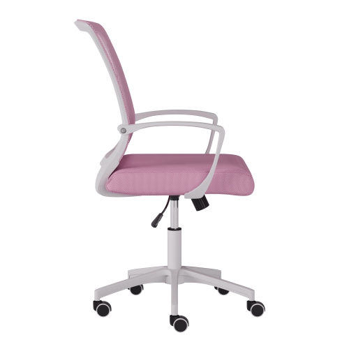 CorLiving Cooper Pink Mesh Back Ergonomic Height Adjustable Task Chair - for Home Office, Tilting, Padded Seat