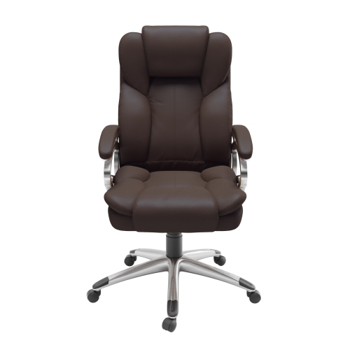 Corliving Upholstered Executive Office Chair, Computer Desk Chair, Adjustable Height, for Home Office, Espresso