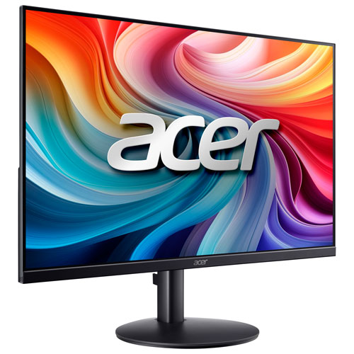 Moniteur DEL IPS FHD 120Hz de 23,8 po d'Acer avec temps de réponse 4 ms gris à gris - Noir