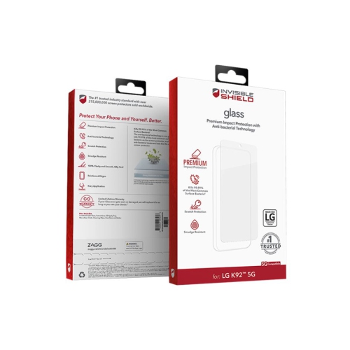 Zagg Invisible Shield Glass Premium Impact Protection for LG K92 5G