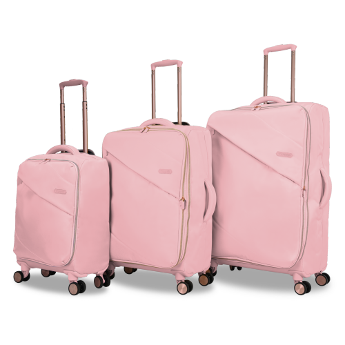 Ensemble de 3 valises de voyage Traverso Italy de TUCCI (rose)