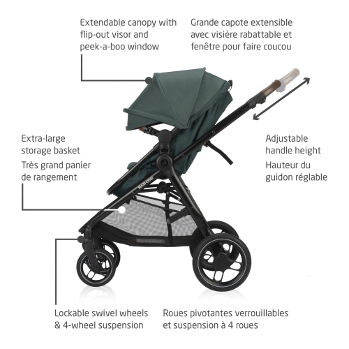 Système de voyage modulaire 5-en-1 Zelia Luxe de Maxi Cosi - Vert essentiel