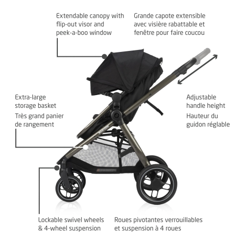 Système de voyage modulaire 5-en-1 Zelia Luxe de Maxi Cosi - New Hope Black