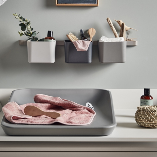 Longue étagère de rangement de Leander - Gris poussiéreux