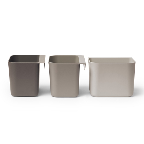 Longue étagère de rangement Leander - Cappuccino