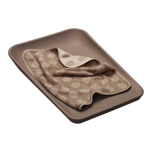 Surmatelas en jersey de coton biologique Leander pour les tables à langer Matty - Moka