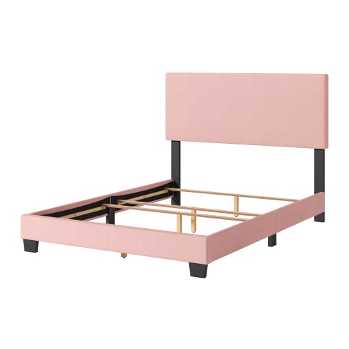 CorLiving Modern Fabric Twin Bed in Pink