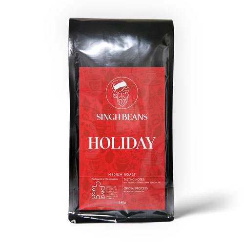 Singh Beans Coffee - Holiday Roast Whole Beans - Medium Roast 340g