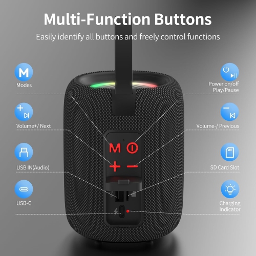 Open Box - JBL Clip 5 Waterproof Bluetooth Wireless Speaker - Funky Black