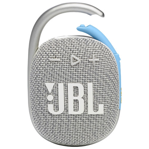 Open Box - JBL Clip 4 Eco Waterproof Bluetooth Wireless Speaker - White