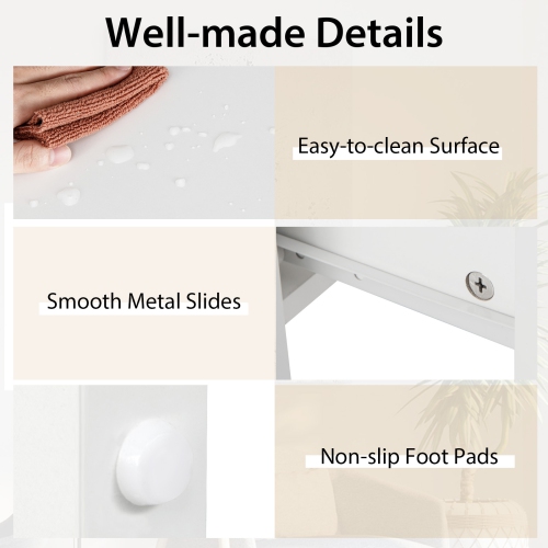 Commode de rangement moderne à 5 tiroirs avec poignées en métal Costway