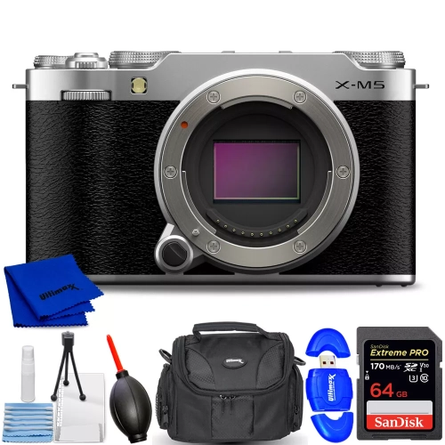 FUJIFILM X-M5 Mirrorless Camera 16900707 - 7PC Accessory Bundle