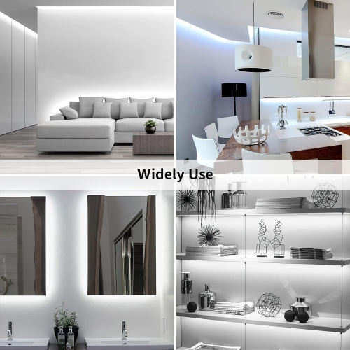 Lepro LED Strip Light, 32.8ft Dimmable Vanity Lights, 6000K Super Bright LED Tape Lights, 420 LEDs SMD 2835, Strong 3M Adhesive, Suitable for Home,