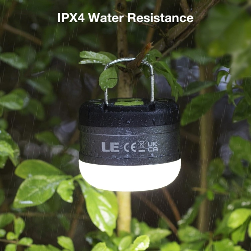 LE USB Rechargeable LED Camping Lantern, 310LM Outdoor Portable Tent Light with Magnet, 3000mAh Power Bank, 5 Lighting Modes, Waterproof Emergency